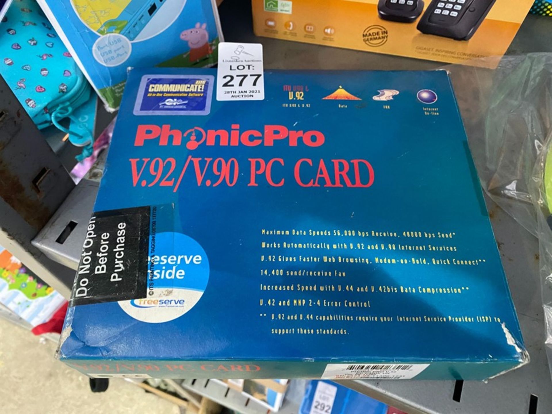 PHONIC PRO V.92/V.90 PC CARD