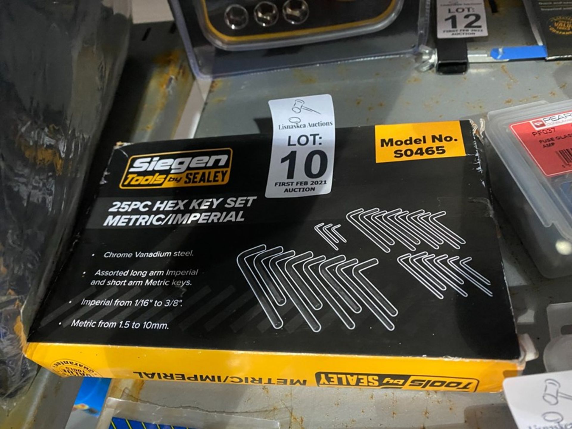 SIEGEN SEALEY 25PC HEX KEY SET (METRIC/IMPERIAL) (NEW)