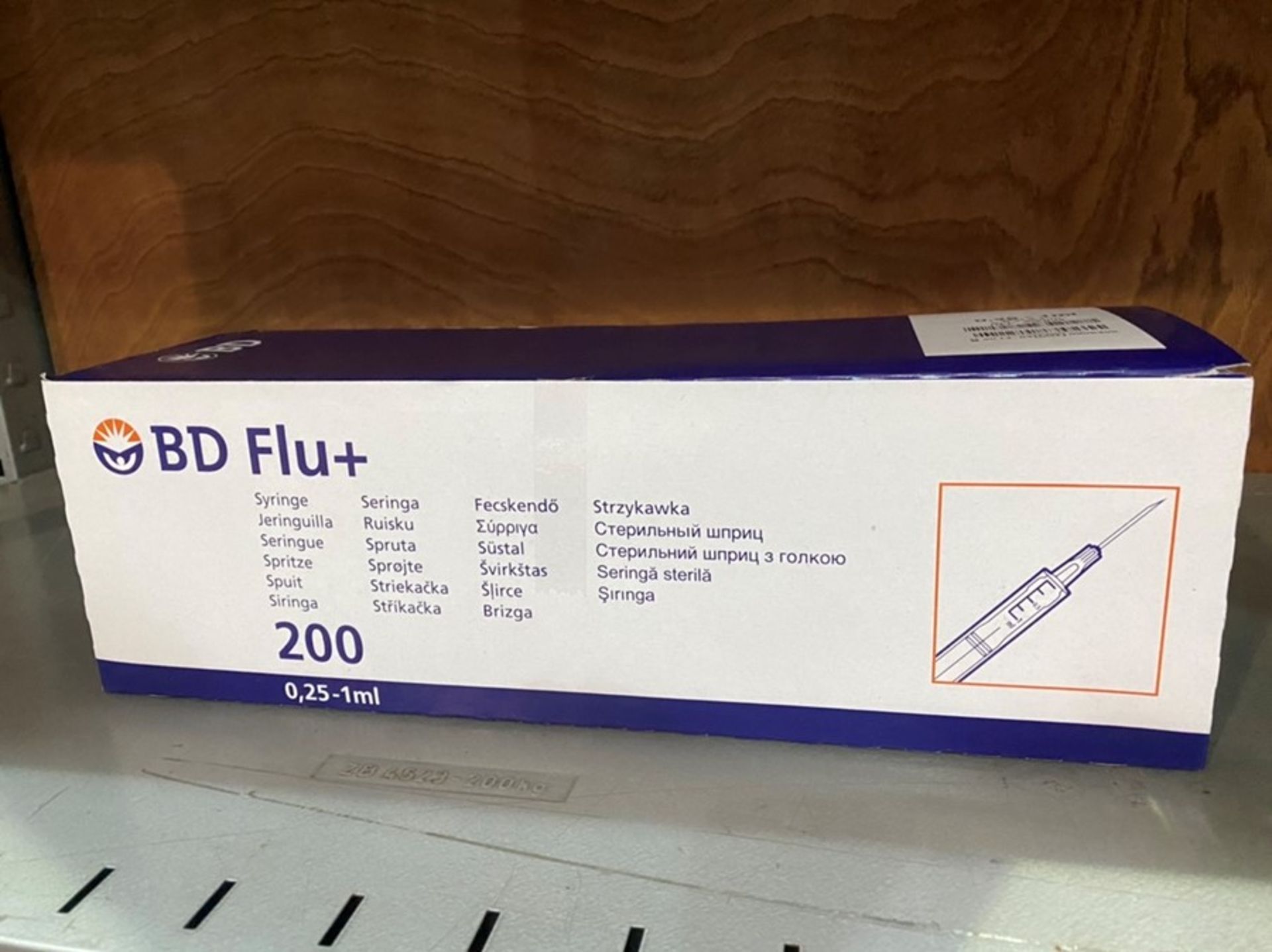 BD FLU+ 0.25-1ML SYRINGES WITH NEEDLE (BOX OF 200) NEW