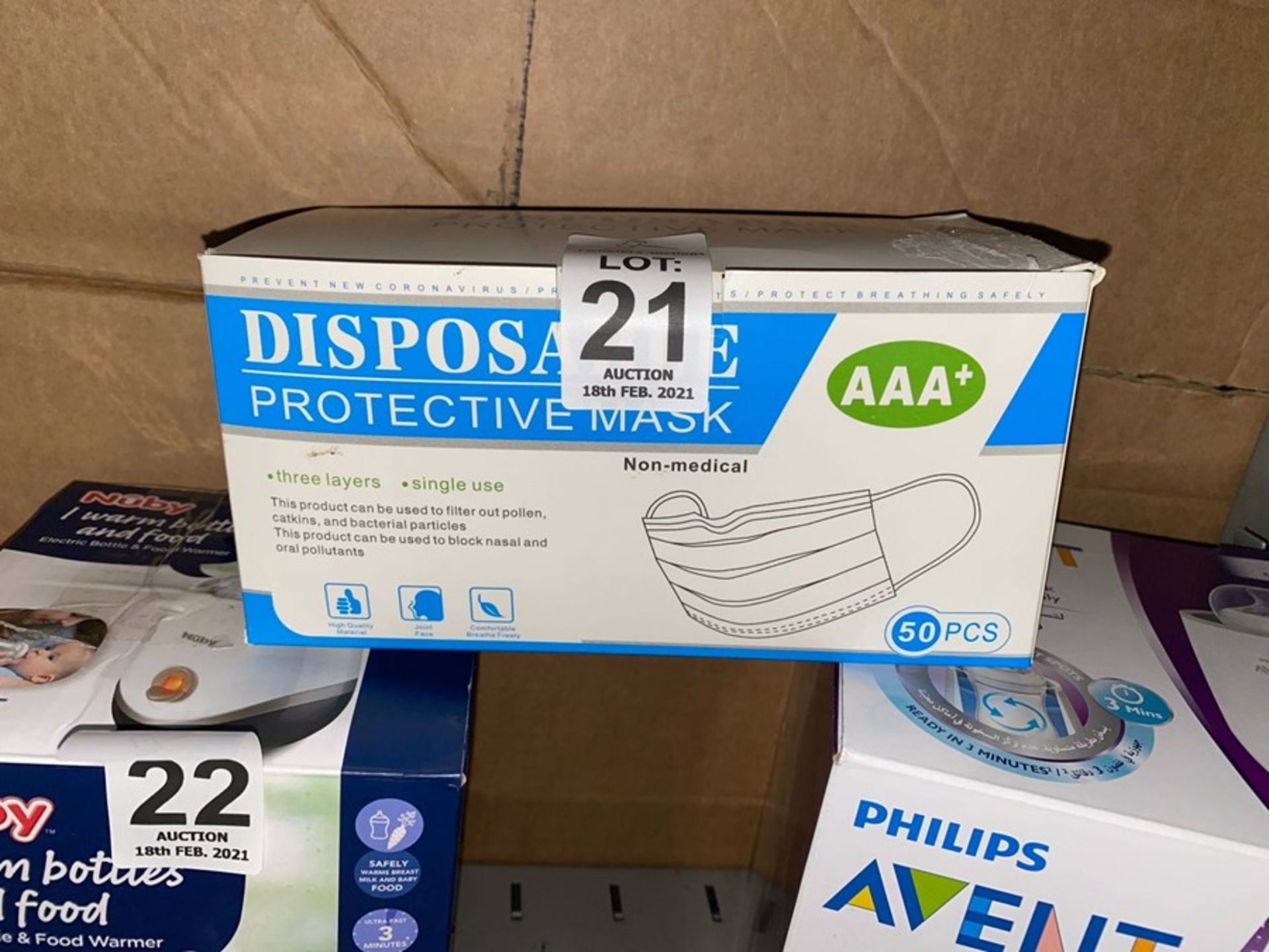 AAA+ BOX OF 50 MASKS