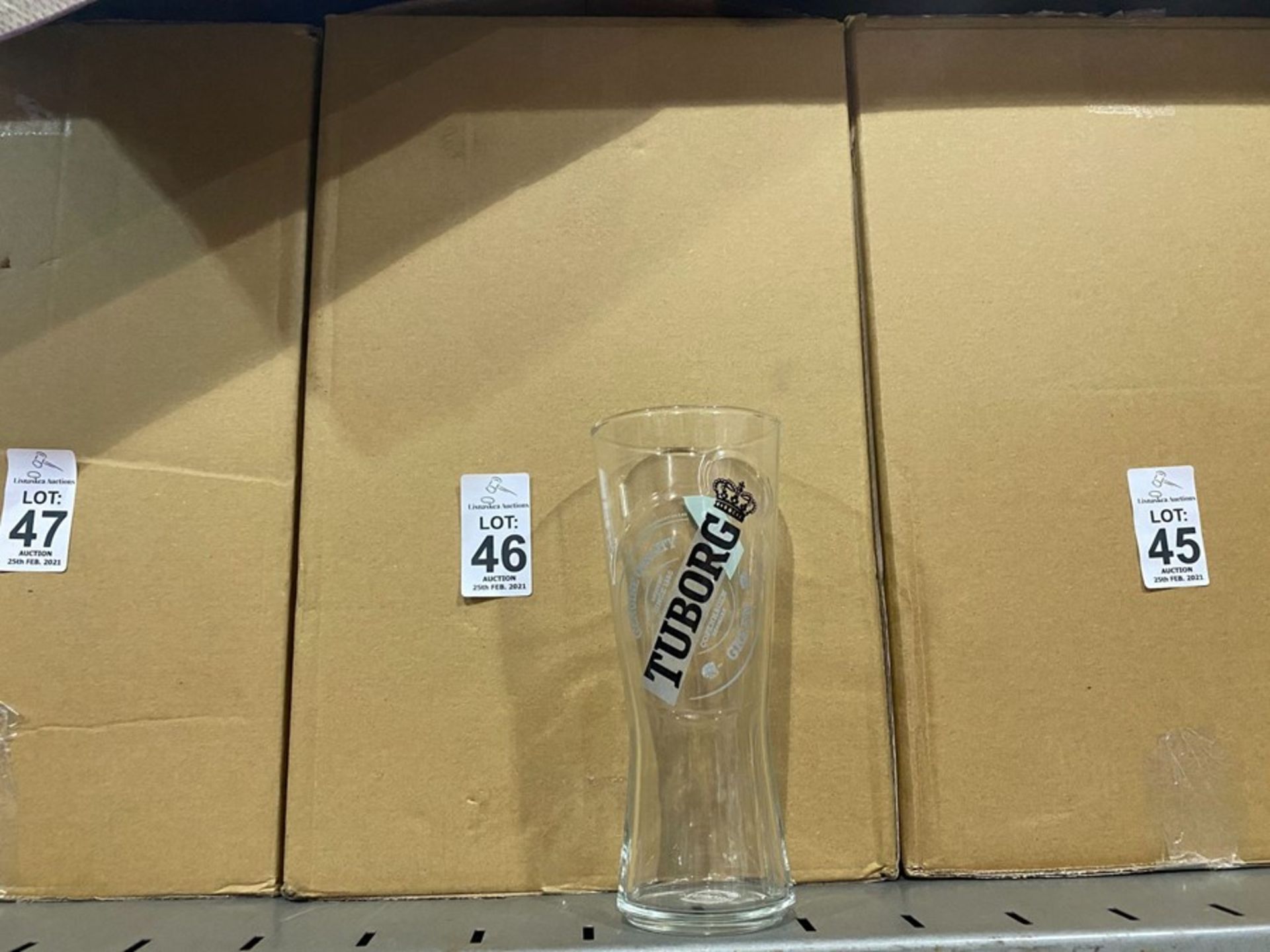 BOX OF 24 NEW TUBORG PINT GLASSES