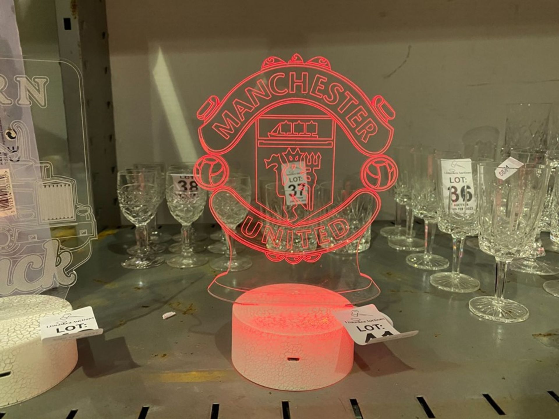 MANCHESTER UNITED LED LIGHT UP SIGN NEW