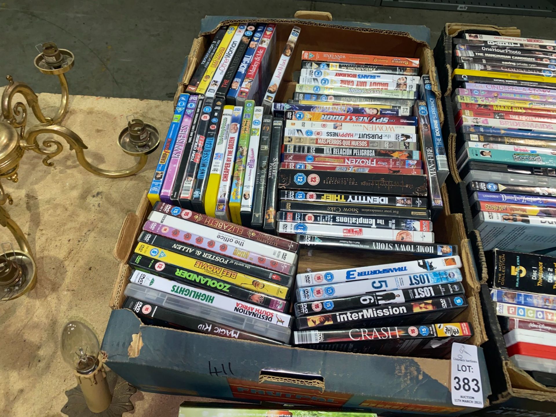 LARGE BOX OF DVDS