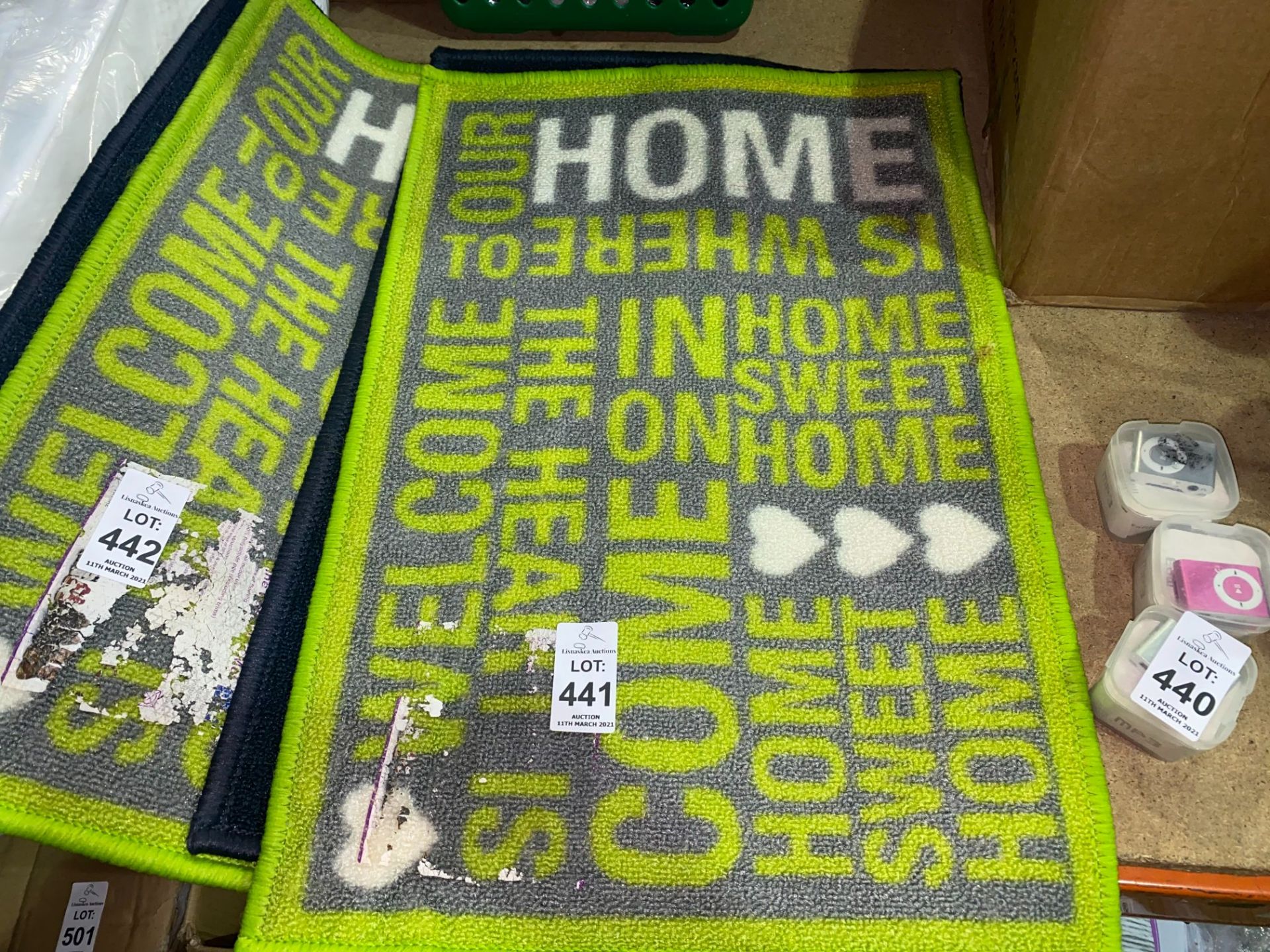 2 NEW WASHABLE DOORMATS