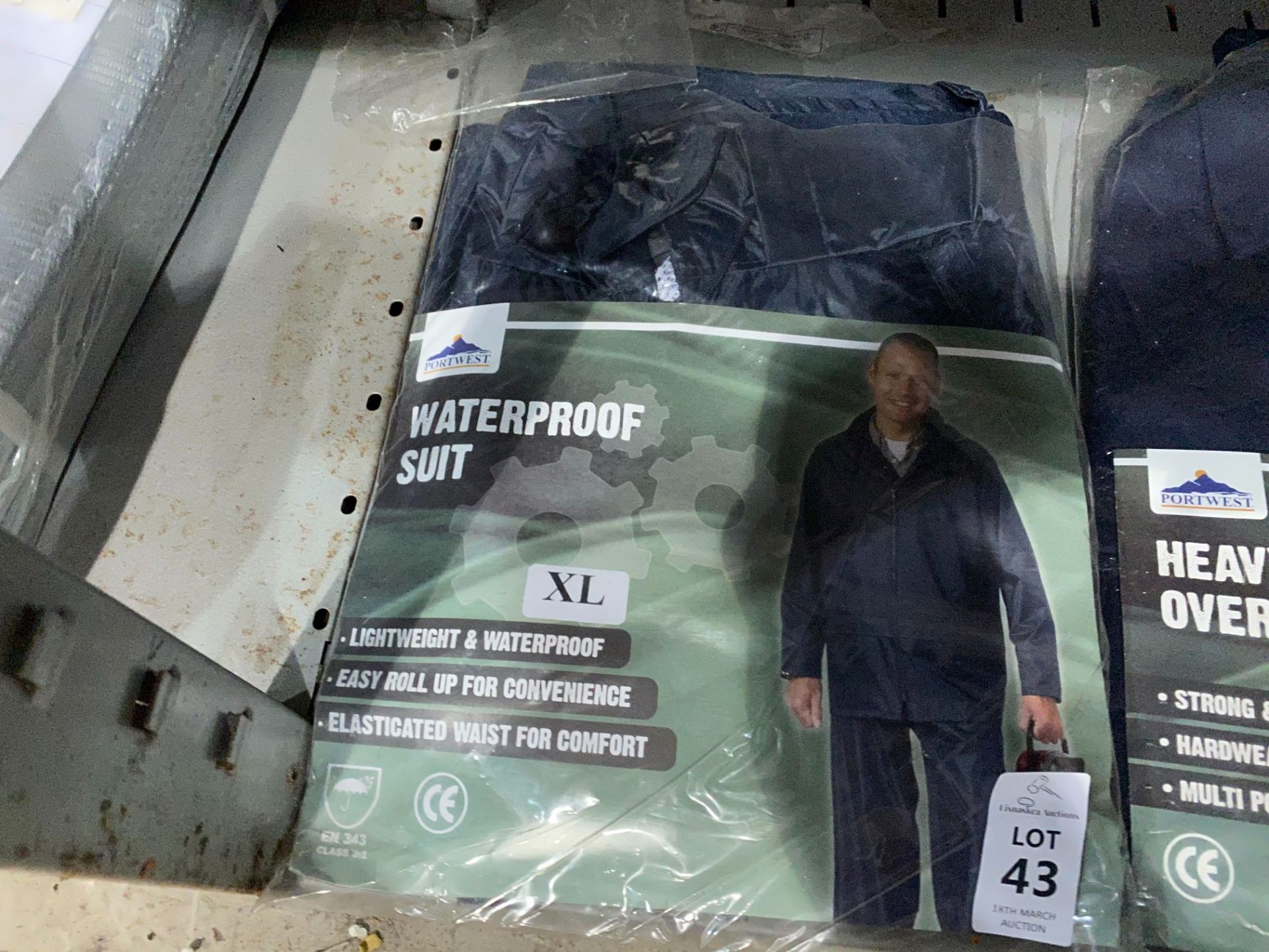 PORTWEST XL WATERPROOF SUIT (NEW)