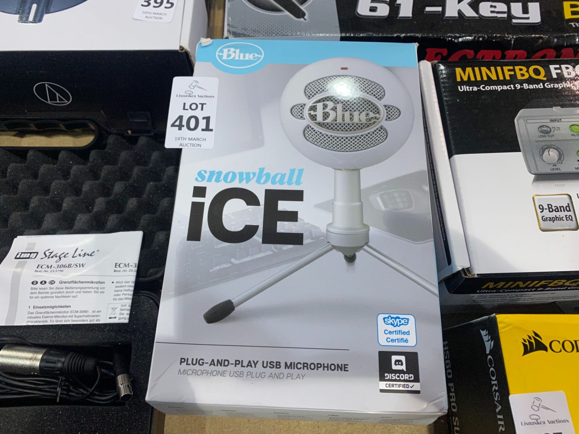 BLUE SNOWBALL ICE PLUG-AND-PLAY USB MICROPHONE (WORKING)