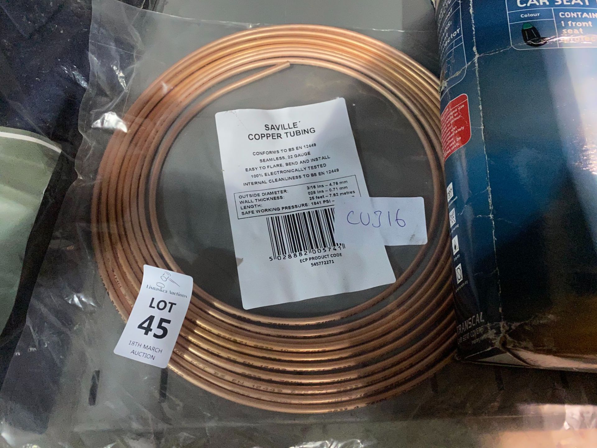 SAVILLE 25FT COPPER TUBING (NEW)