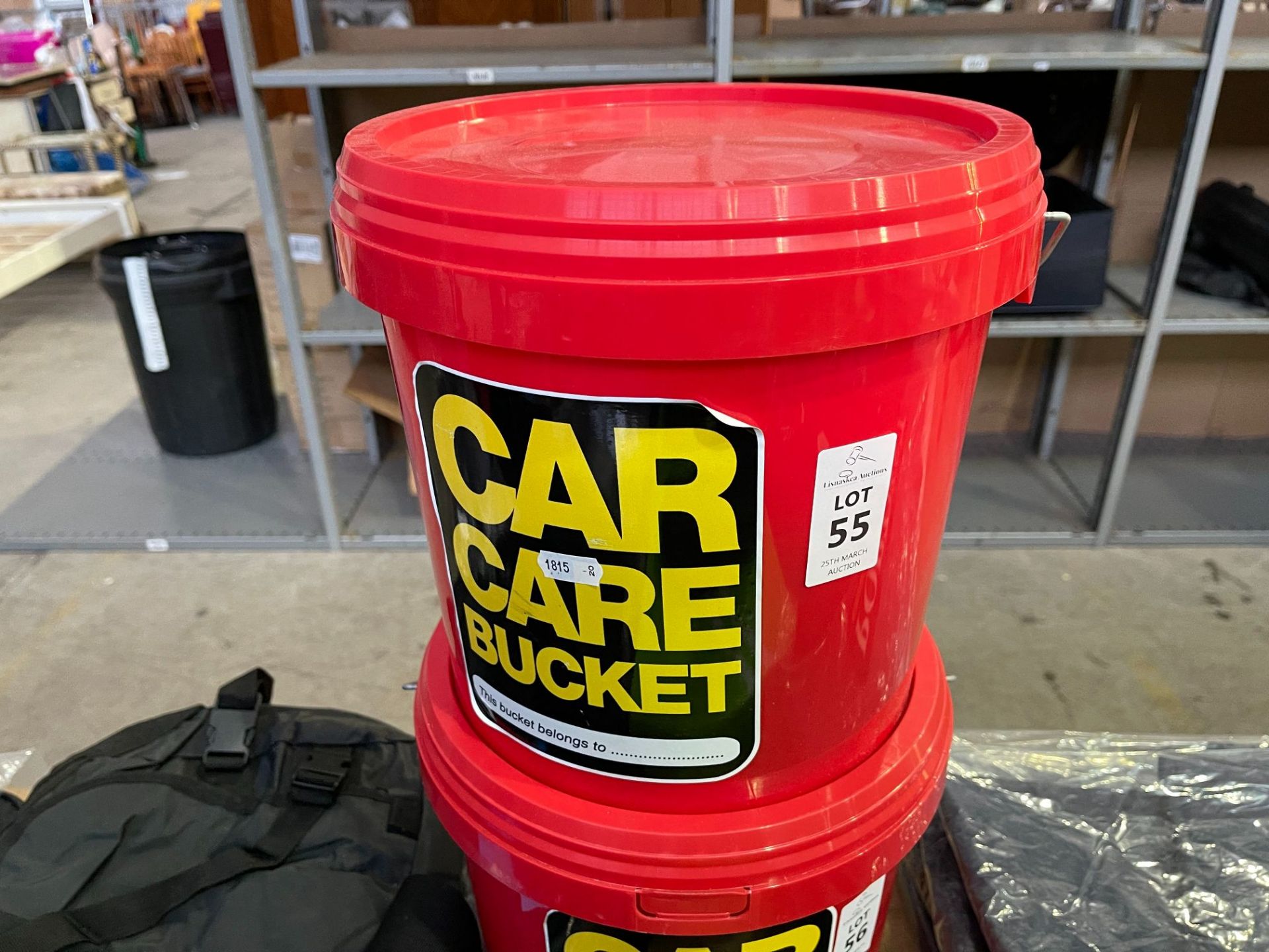 NEW CAR CARE BUCKET WITH CLEANING PRODUCTS