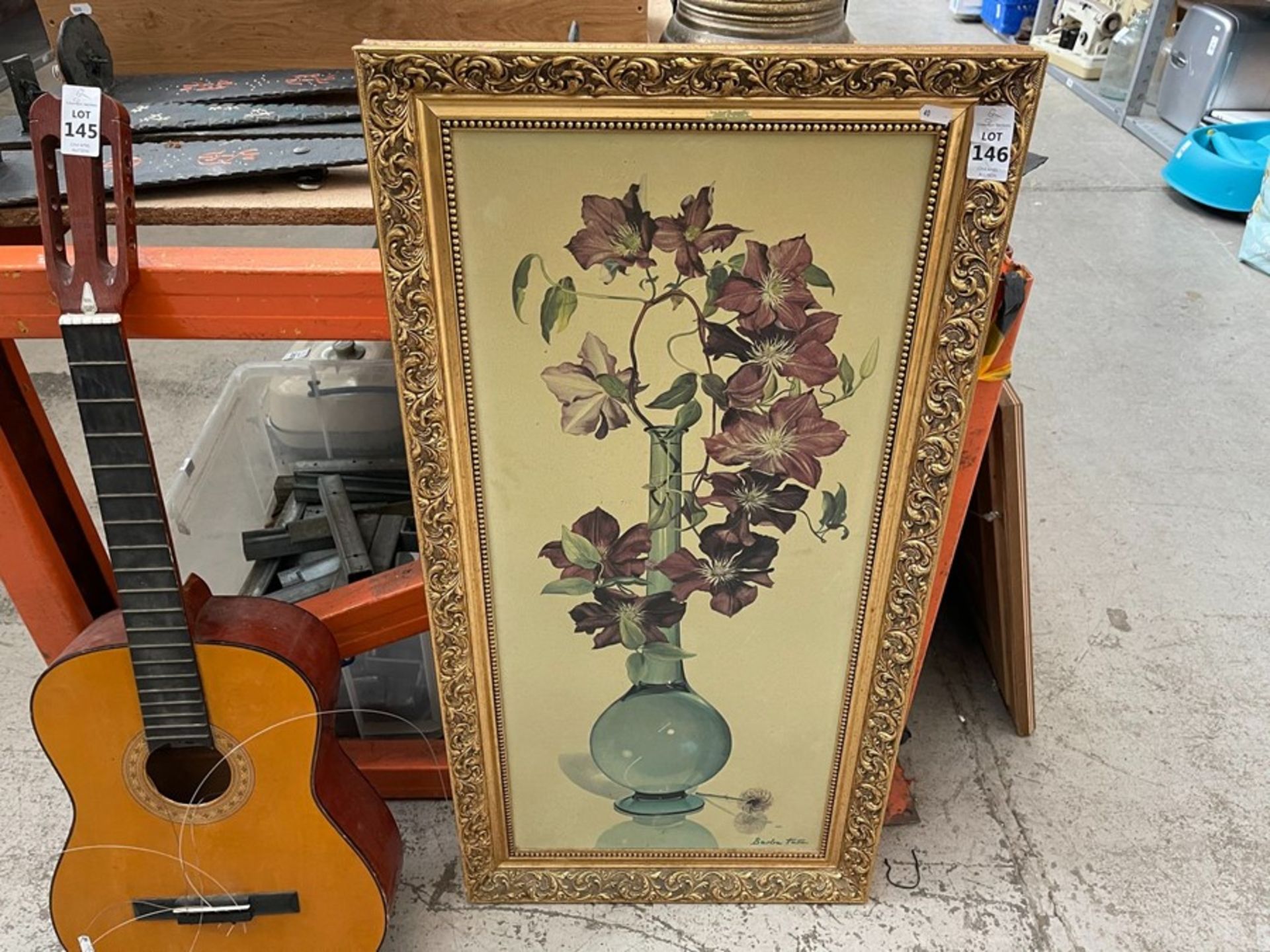 GILT FRAMED FLORAL PICTURE