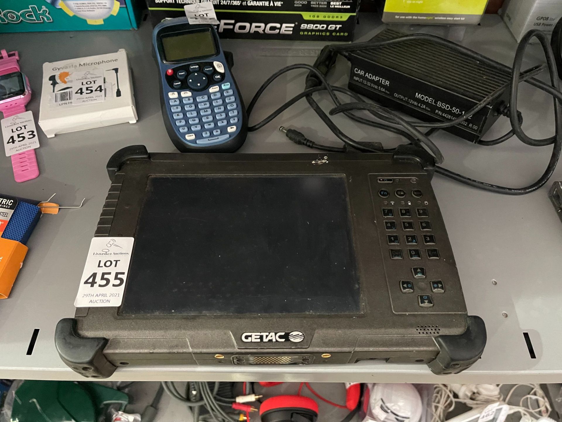 GETAC WORK SITE TABLET WITH CAR CHARGER WORKING