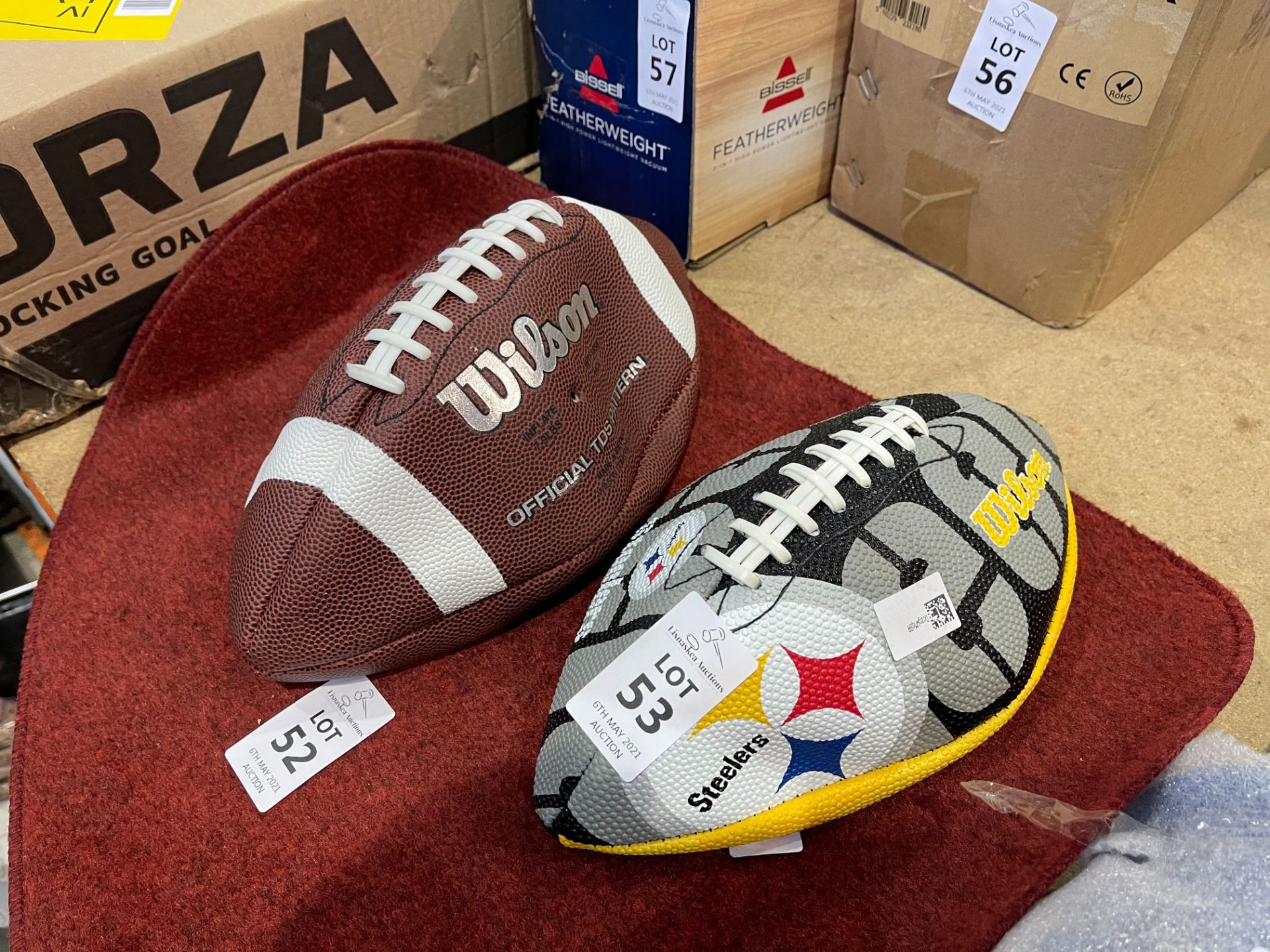 2X WILSON AMERICAN FOOTBALLS