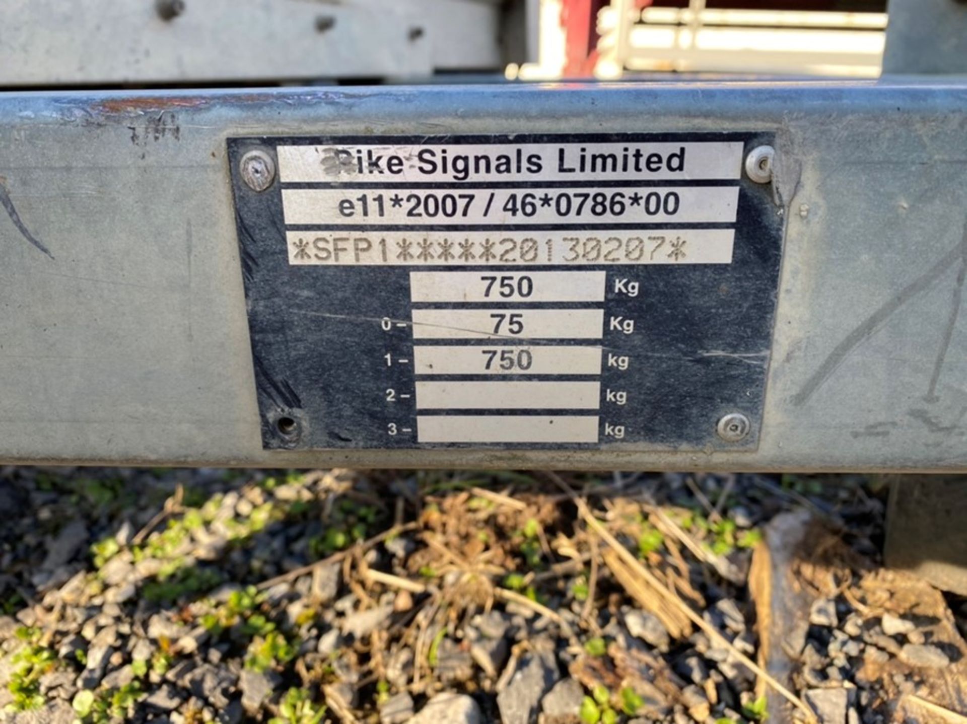 PIKE 5FT X 4FT 750KG SINGLE AXLE GALVANISED TRAILER WITH RAMP (PLUS VAT ON HAMMER BID) - Image 4 of 5