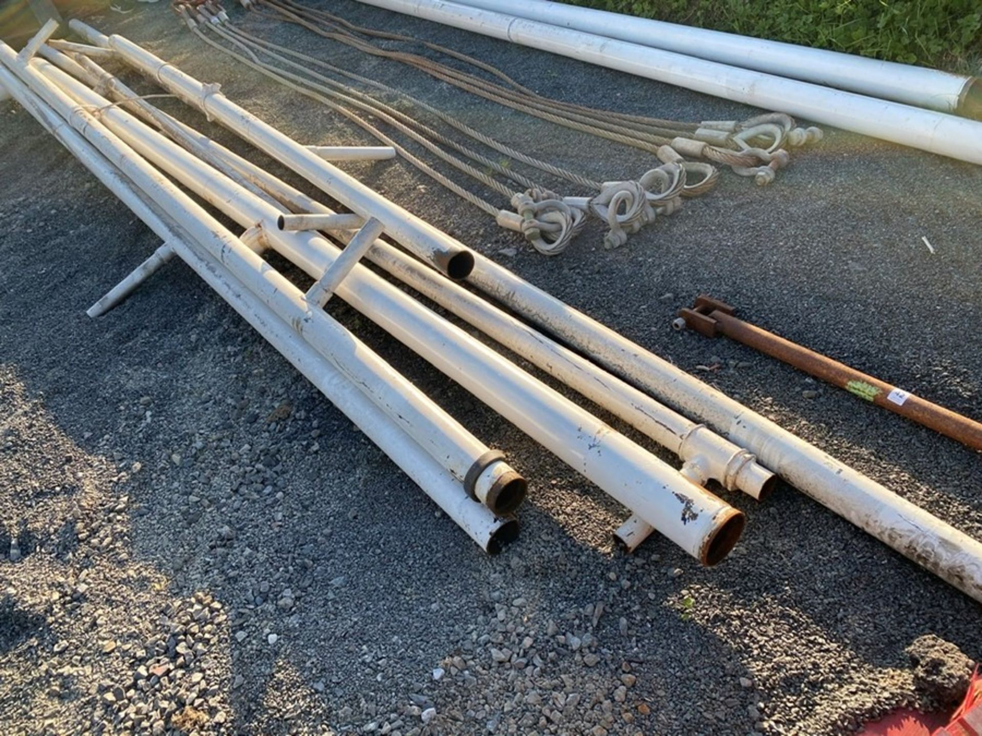 7X ASSORTED 3/4” HEAVY STEEL PIPING (15-20FT EACH) - Image 2 of 3