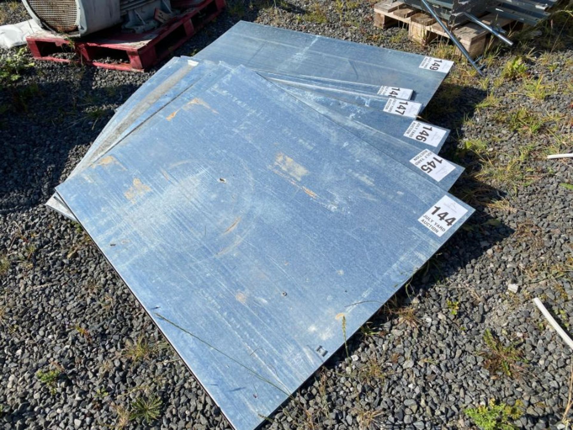 2X 54” X 42.5” ZINC SHEETS (HAMMER VAT ON THIS ITEM)