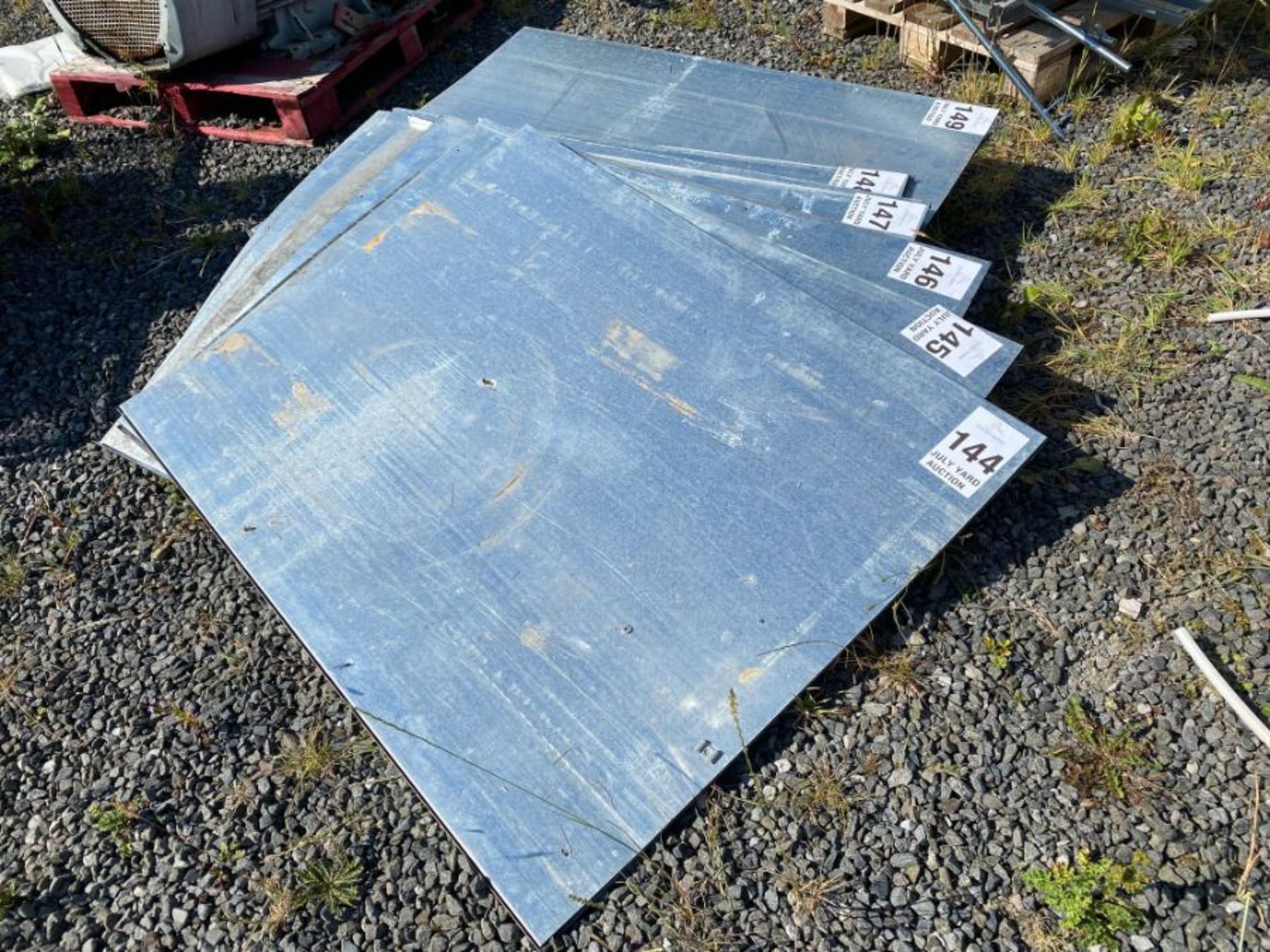 2X 54” X 42.5” ZINC SHEETS (HAMMER VAT ON THIS ITEM)