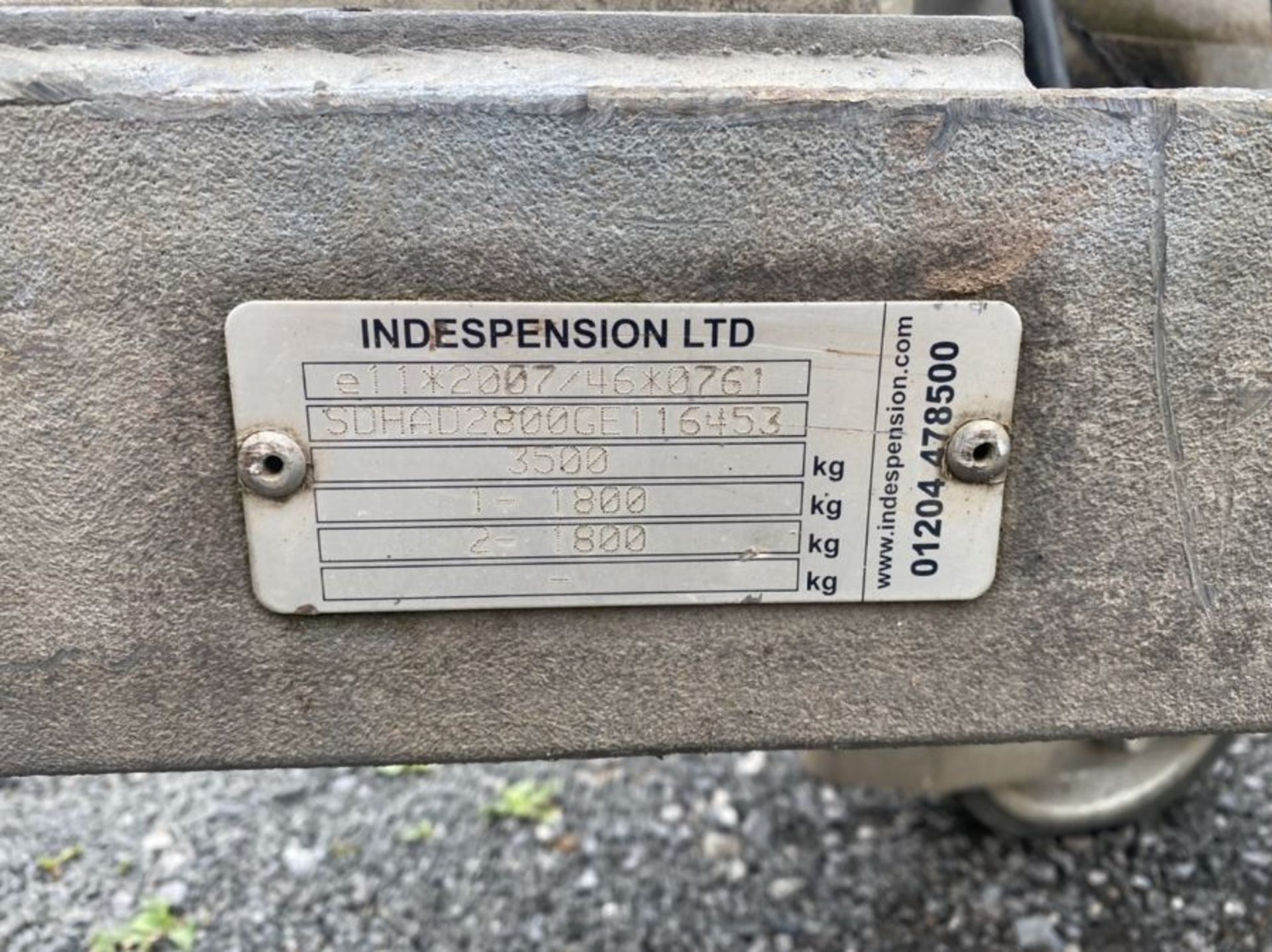 INDESPENSION TWIN-AXLE PLANT TRAILER WITH RAMP (10X6) (HAMMER VAT ON THIS ITEM) - Image 5 of 5