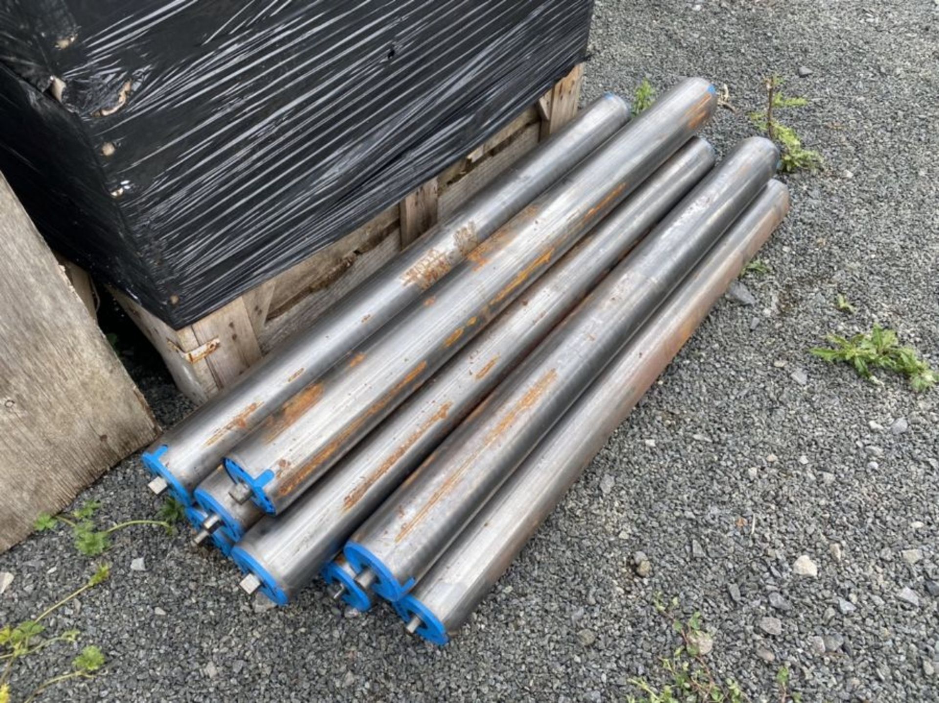 10 X STEEL ROLLERS (HAMMER VAT TO BE ADDED TO THIS LOT)
