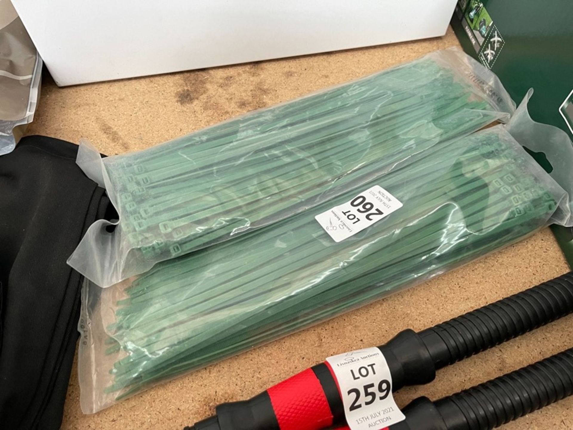 2X PACKS OF GREEN CABLE TIES