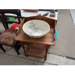 VINTAGE WASH STAND & BOWL