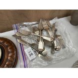 BUNDLE OF OLD SILVER PLATED FORKS