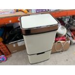 MORPHY RICHARDS CREAM/ROSE GOLD SENSOR RECYCLING BIN