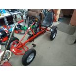 RED METAL PEDDAL GO KART (GOOD CONDITION)