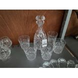 WHISKEY DECANTER & 5X GLASSES