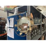 CONVEX METAL FRAMED MIRROR