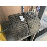 PAIR OF RIDE-ON LAWNMOWER FRONT TYRES
