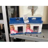 PAIR OF 1.5" DIGITAL PHOTO FRAME KEY CHAINS