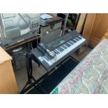 ELECTRIC KEYBOARD WITH STAND FOOT PEDDAL AND MUSIC BOOK STAND