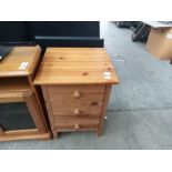 PINE 3 DRAWER LOCKER