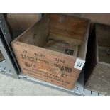 OLD CRATE INSCRIBED STAGHOUND BRAND YELLOW CLING PEACHES