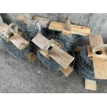 2X PARTIAL ROLLS OF BARBED WIRE