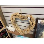 WOODEN LOVE HEART WALL HANGING