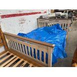 PINE DOUBLE BED & MATTRESS