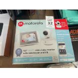 MOTOROLA 4.3" WIFI VIDEO BABY MONITOR WITH REMOTE PAN & TILT (WORKING)