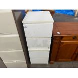 2X WHITE IKEA BEDSIDE LOCKERS