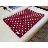 RED POLKA DOT MEMORY FOAM PET BED