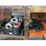 CRATE OF ROLLED ELECTRIC CABLES & CRATE OF ELECTRICAL LEADS