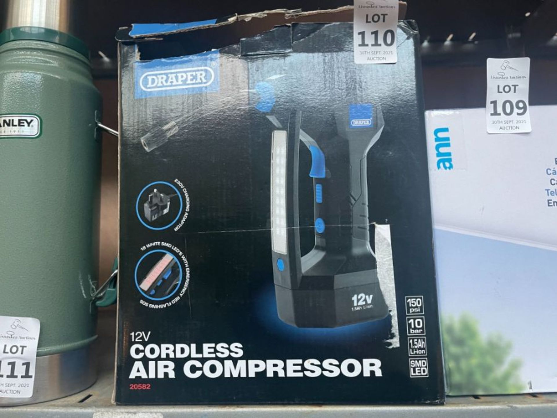 DRAPER 12V CORDLESS AIR COMPRESSOR