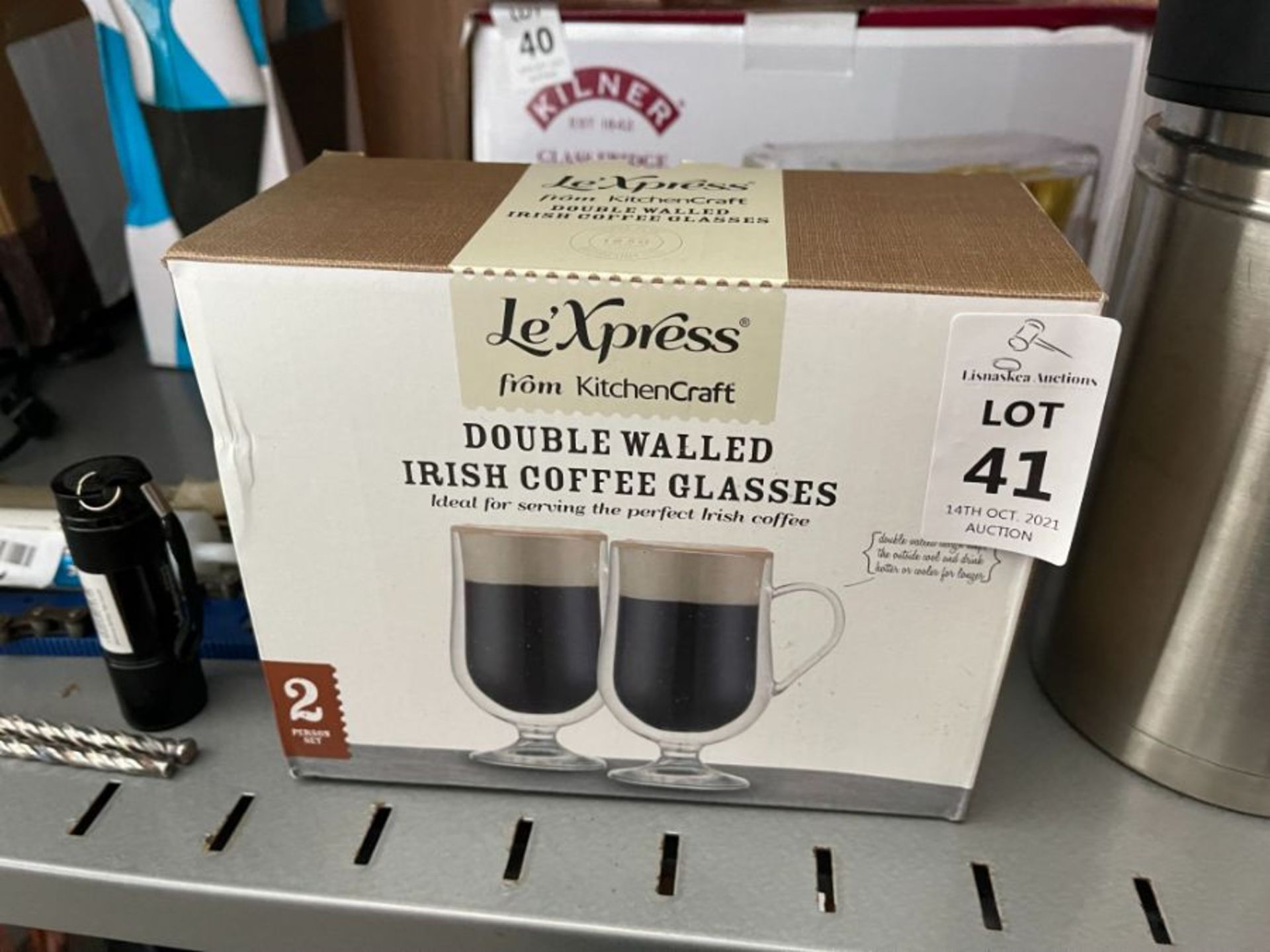 LE'XPRESS DOUBLE WALLED IRISH COFFEE GLASSES