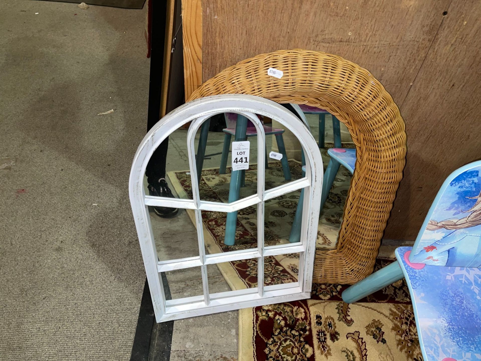 2X WINDOW SHAPED MIRRORS