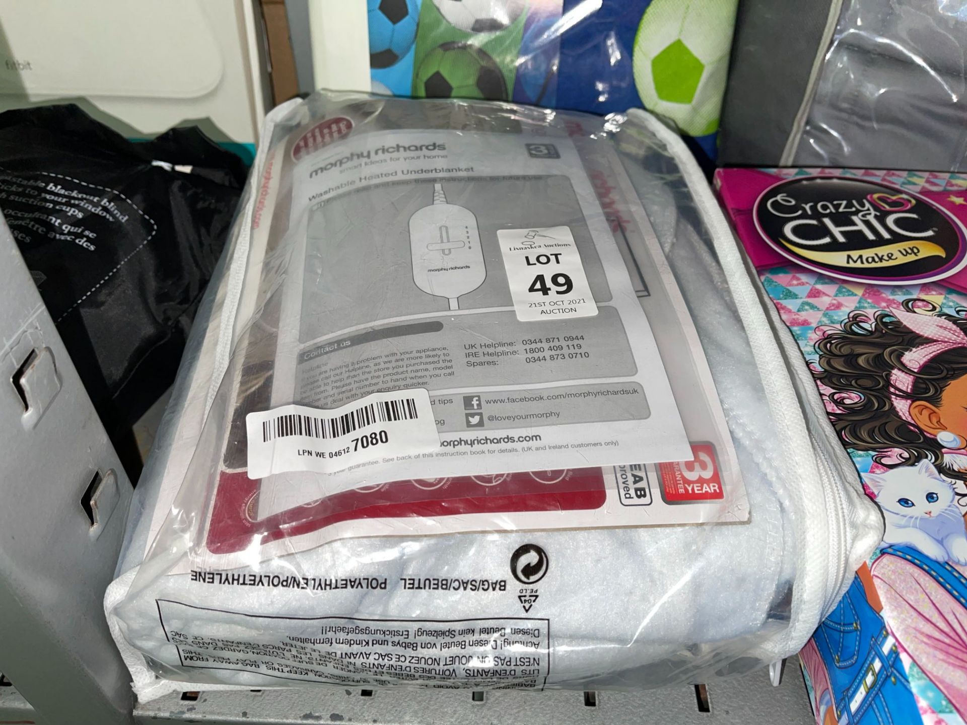 MORPHY RICHARDS SINGLE HEATED UNDERBLANKET