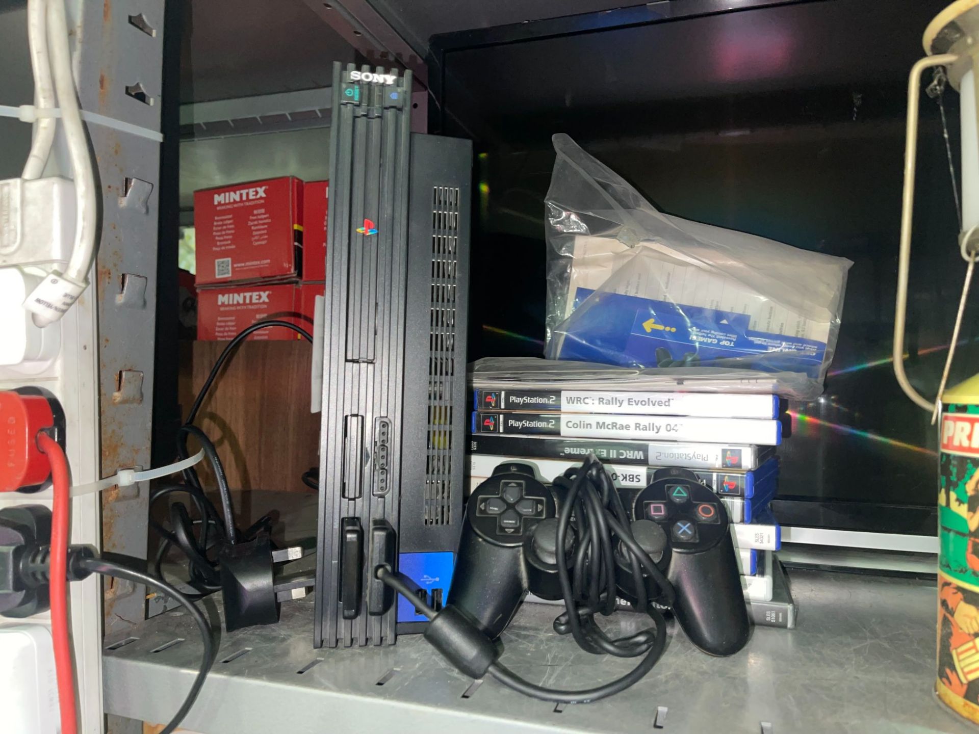 SONY PLAYSTATION 2, WITH CONTROLLER & 8X GAMES