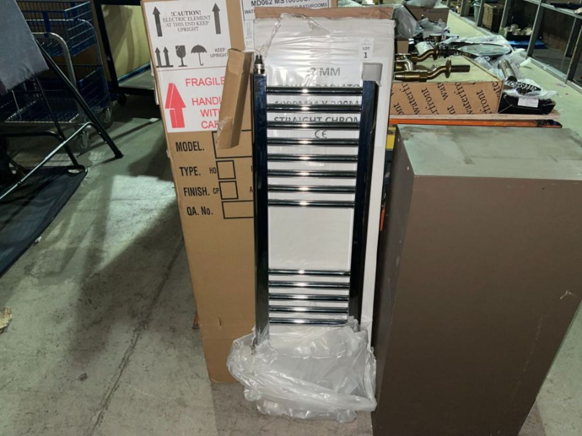 22MM CHROME TOWEL RADIATOR (1000 X 300MM - NEW)