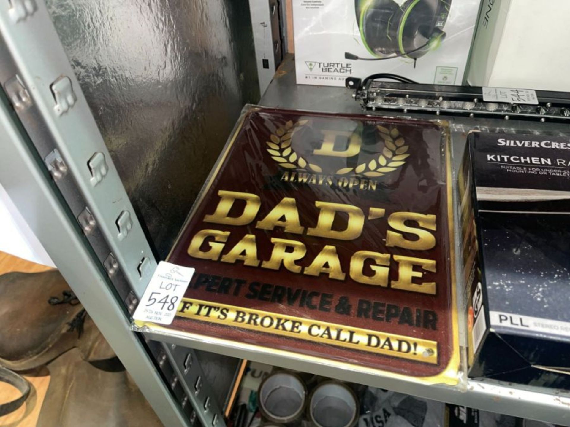DAD'S GARAGE TIN SIGN