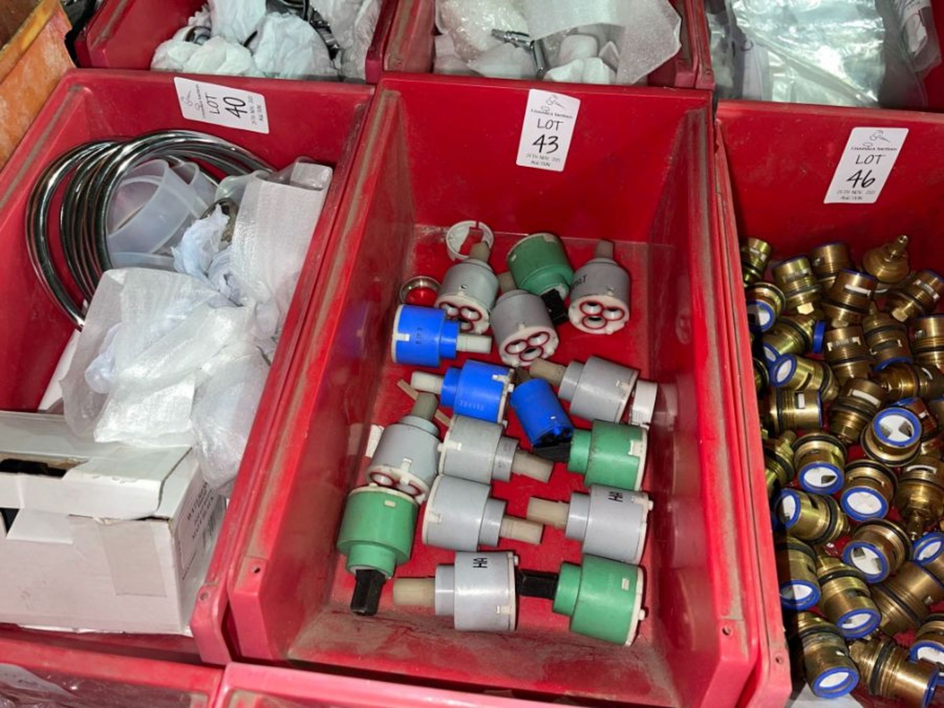 RED TUB OF FITTINGS