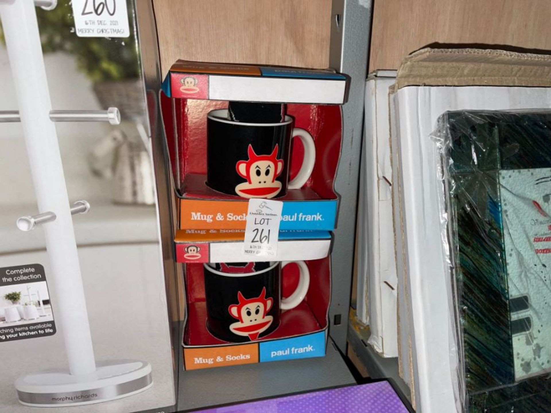 2X PAUL FRANK MONKEY MUG & SOCKS SETS