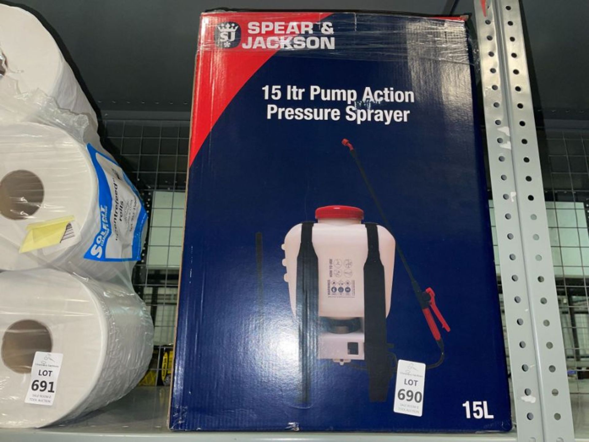 SPEAR & JACKSON 15L PUMP ACTION PRESSURE SPRAYER